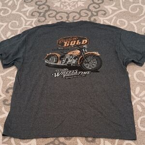 Gildan Gray Short Sleeve Tee with Motorcycle Graphic